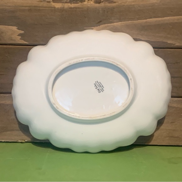 James Kent Old Foley Blue White Paisley Leaf Trinket Relish Dish W/Gold England - Picture 6 of 16